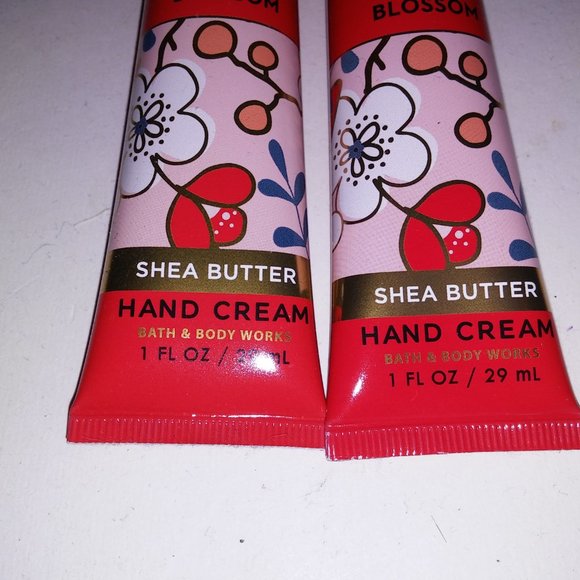 Set of 2 Bath & Body Works Japanese Cherry Blossom Hand Cream Shea Butter 1oz Ea - Picture 4 of 5